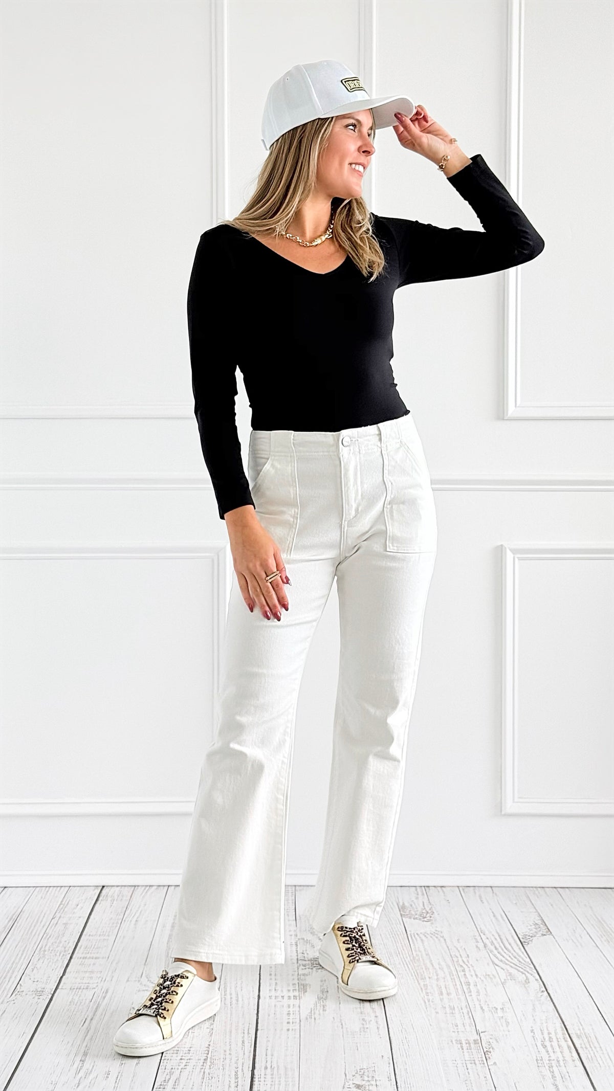 Sleek Statement Cropped Pants-170 Bottoms-Risen-Coastal Bloom Boutique, find the trendiest versions of the popular styles and looks Located in Indialantic, FL