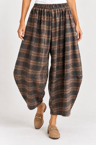 Heritage Check Plaid Barrel Italian Pants