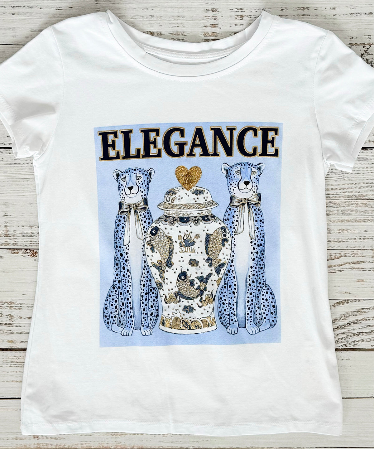Blue Elegance Premium Italian T-Shirt-110 Short Sleeve Tops-Mitica & Co-Coastal Bloom Boutique, find the trendiest versions of the popular styles and looks Located in Indialantic, FL