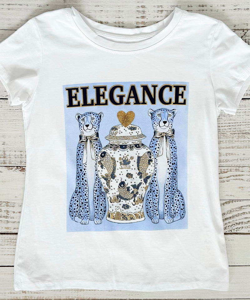 Blue Elegance Premium Italian T-Shirt-110 Short Sleeve Tops-Mitica & Co-Coastal Bloom Boutique, find the trendiest versions of the popular styles and looks Located in Indialantic, FL