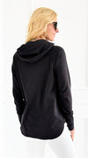 Active Hoodie Top - Black-110 Long Sleeve Tops-Mono B-Coastal Bloom Boutique, find the trendiest versions of the popular styles and looks Located in Indialantic, FL