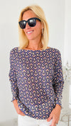 Italian St Tropez Tulip Knit Sweater - Purple-140 Sweaters-Germany-Coastal Bloom Boutique, find the trendiest versions of the popular styles and looks Located in Indialantic, FL