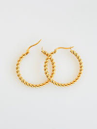 Stainless Steel Cable Twist 3MM Hoop Earring-230 Jewelry-NYC-Coastal Bloom Boutique, find the trendiest versions of the popular styles and looks Located in Indialantic, FL