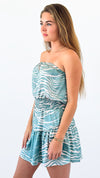 Zebra Tide Smocked Mini Dress-200 Dresses/Jumpsuits/Rompers-Ariella-Coastal Bloom Boutique, find the trendiest versions of the popular styles and looks Located in Indialantic, FL