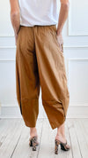 Relax & Go Italian Barrel Pant- Camel-100 Pants-VANESSA-Coastal Bloom Boutique, find the trendiest versions of the popular styles and looks Located in Indialantic, FL