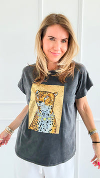 Glam Majesty Italian Graphic Tee-110 Short Sleeve Tops-Italianissimo-Coastal Bloom Boutique, find the trendiest versions of the popular styles and looks Located in Indialantic, FL