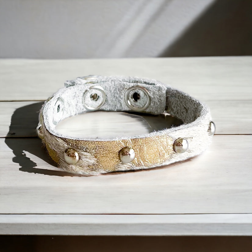 Leather Silver Station Stones Thin Bracelet-230 Jewelry-Charlie Leather-Coastal Bloom Boutique, find the trendiest versions of the popular styles and looks Located in Indialantic, FL