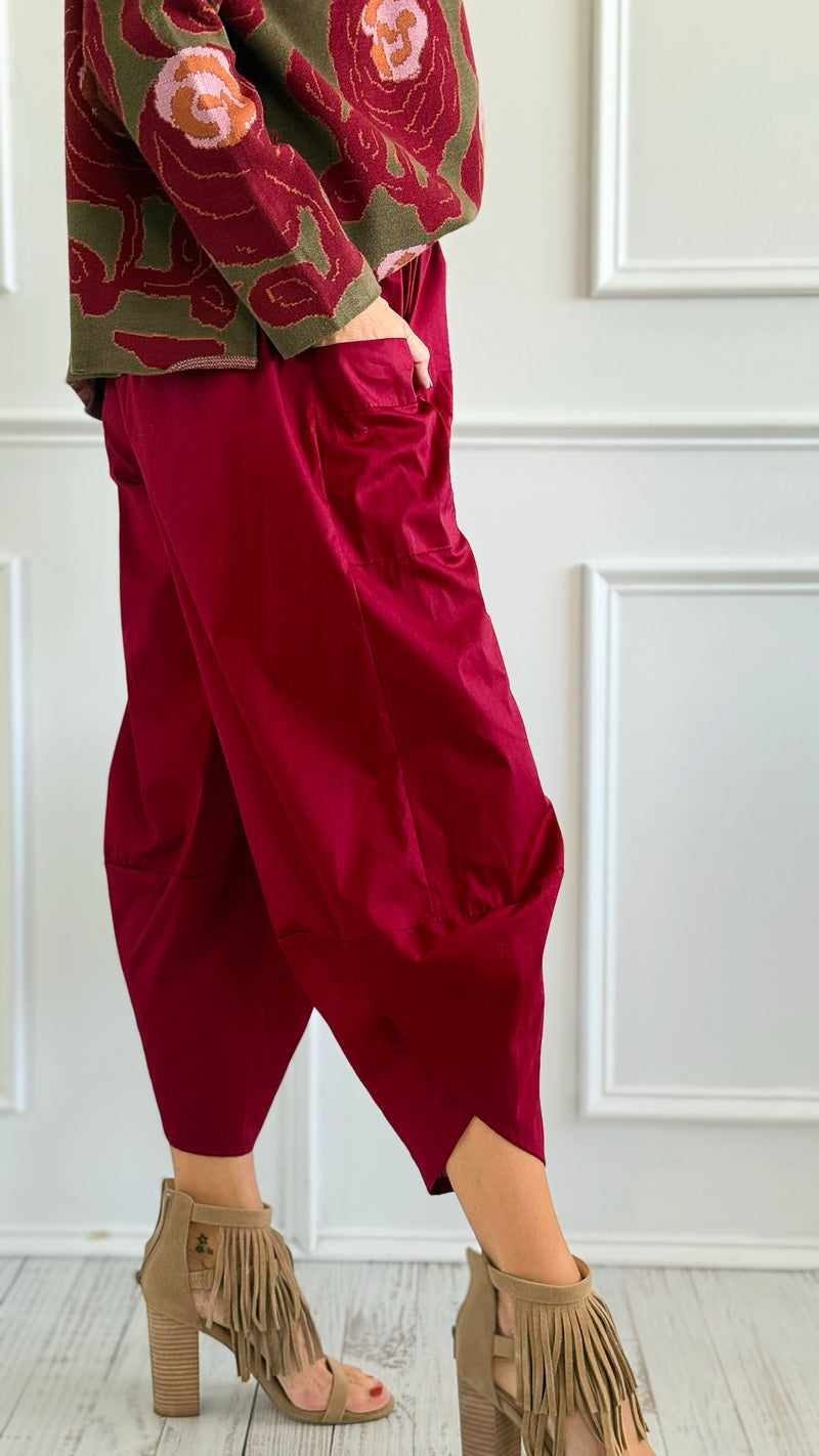Relax & Go Italian Barrel Pant-100 Pants-VANESSA-Coastal Bloom Boutique, find the trendiest versions of the popular styles and looks Located in Indialantic, FL