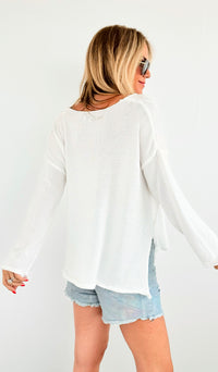 West Coast Lightweight Sweater-140 Sweaters-Miracle-Coastal Bloom Boutique, find the trendiest versions of the popular styles and looks Located in Indialantic, FL