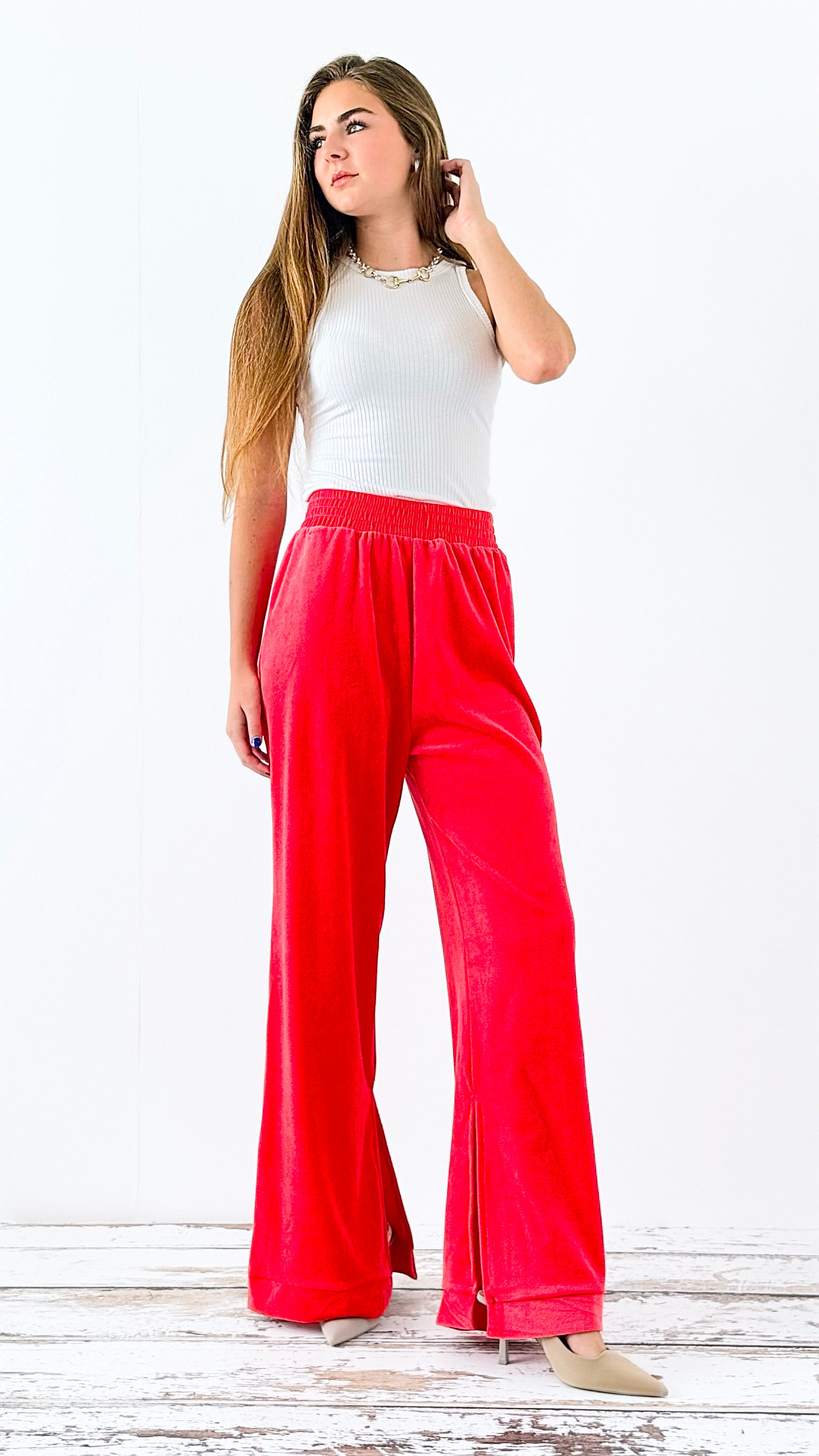 Velvety Wide-Leg Lounge Pants-180 Joggers-minco-Coastal Bloom Boutique, find the trendiest versions of the popular styles and looks Located in Indialantic, FL