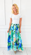 Hydrangea Italian Maxi Skirt-170 Bottoms-Venti6-Coastal Bloom Boutique, find the trendiest versions of the popular styles and looks Located in Indialantic, FL
