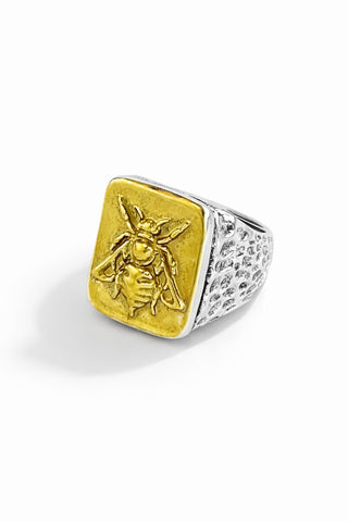 Royal Bee Medallion Ring