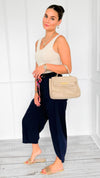 Wrapped Intention Belted Italian Pants- Navy-100 Pants-Italianissimo-Coastal Bloom Boutique, find the trendiest versions of the popular styles and looks Located in Indialantic, FL