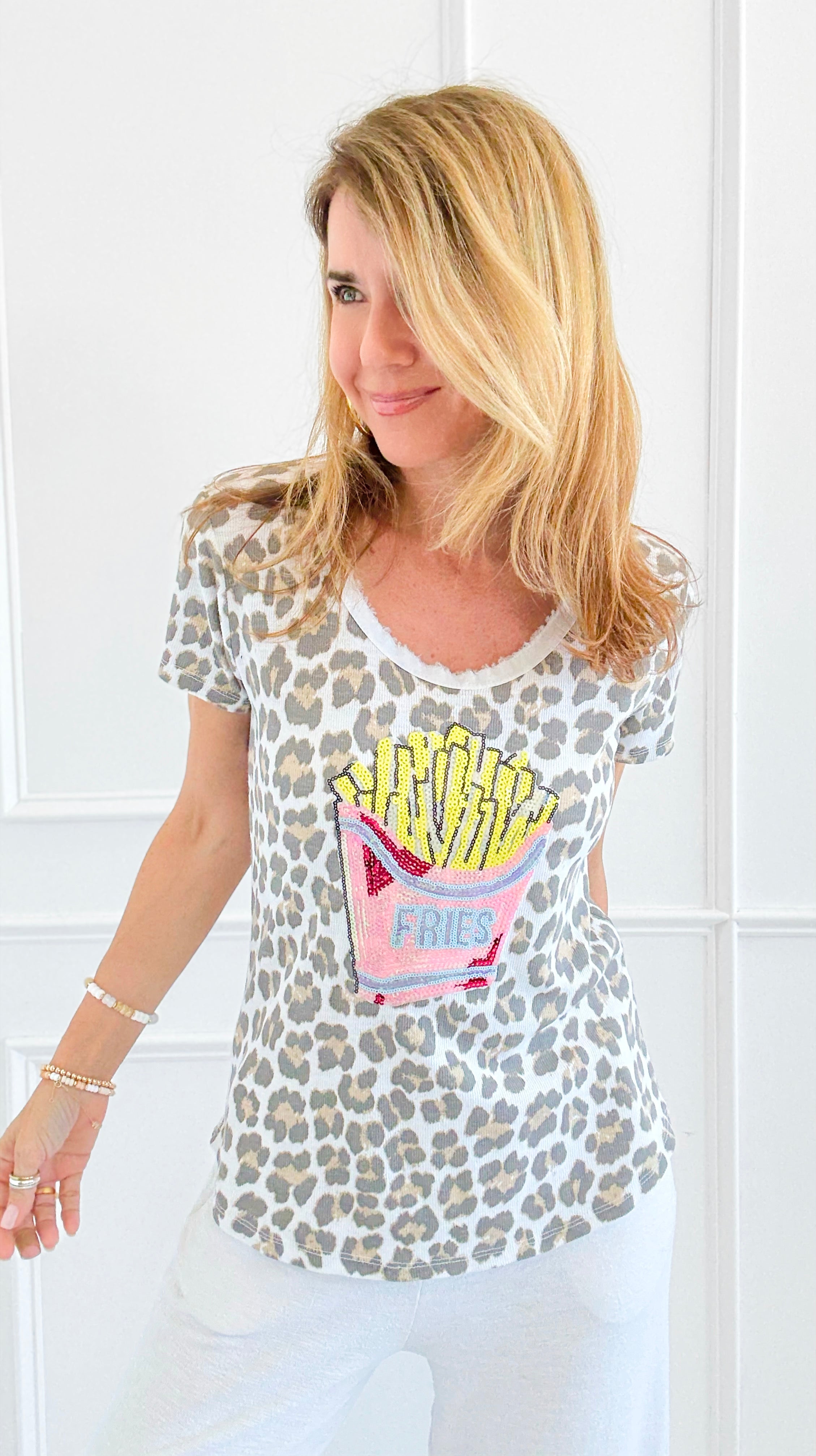 CB Custom - Fry-Day Forever Italian Top-110 short Sleeve Top-Italianissimo / Holly-Coastal Bloom Boutique, find the trendiest versions of the popular styles and looks Located in Indialantic, FL