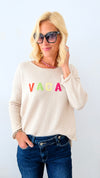 "Vacay" Lightweight Soft Sweater Top - Beige-140 Sweaters-MIRACLE-Coastal Bloom Boutique, find the trendiest versions of the popular styles and looks Located in Indialantic, FL