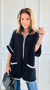 Cloud Comfort Cardigan - Black-160 Jackets-NYW-Coastal Bloom Boutique, find the trendiest versions of the popular styles and looks Located in Indialantic, FL