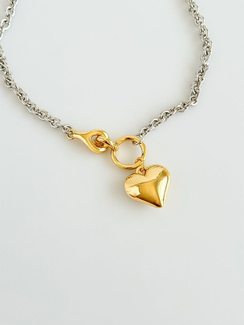 Heart of Gold Charm Necklace-230 Jewelry-NYW-Coastal Bloom Boutique, find the trendiest versions of the popular styles and looks Located in Indialantic, FL