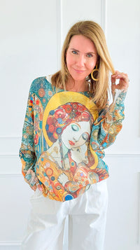 Portrait Of Love Italian St Tropez-140 Sweaters-Italianissimo-Coastal Bloom Boutique, find the trendiest versions of the popular styles and looks Located in Indialantic, FL