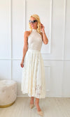 Lace Skirt - Cream-170 Bottoms-Chasing Bandits-Coastal Bloom Boutique, find the trendiest versions of the popular styles and looks Located in Indialantic, FL