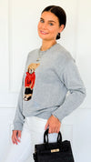 City Explorer Bear Sweater - H Grey-140 Sweaters-Gilli-Coastal Bloom Boutique, find the trendiest versions of the popular styles and looks Located in Indialantic, FL