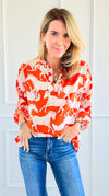 Wild Elegance Tunic Top-130 Long Sleeve Tops-White Birch-Coastal Bloom Boutique, find the trendiest versions of the popular styles and looks Located in Indialantic, FL