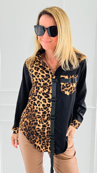 Wild Signature Blouse-110 Long Sleeve Tops-7Mango7-Coastal Bloom Boutique, find the trendiest versions of the popular styles and looks Located in Indialantic, FL