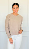 Brushed Melange Sweater - Ash Mocha-140 Sweaters-Zenana-Coastal Bloom Boutique, find the trendiest versions of the popular styles and looks Located in Indialantic, FL