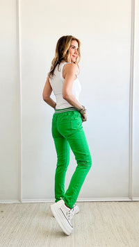 Pure Ease Drawstring Pant - Kelly Green-180 Joggers-Germany-Coastal Bloom Boutique, find the trendiest versions of the popular styles and looks Located in Indialantic, FL