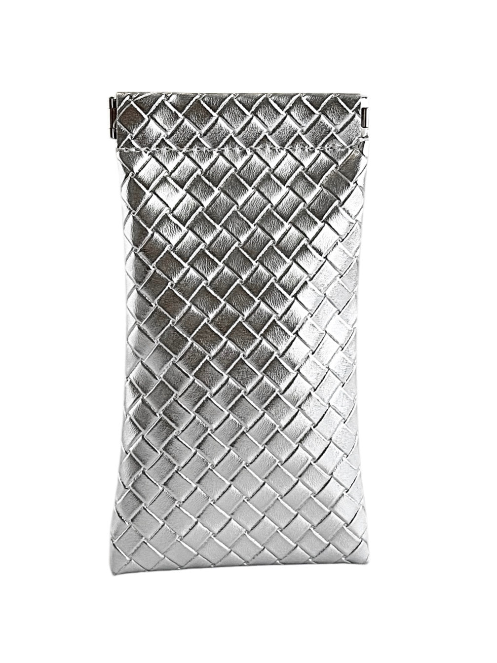 PRE ORDER-Luxe Woven Accessory Pouch - Silver-250 Shoes-NYW-Coastal Bloom Boutique, find the trendiest versions of the popular styles and looks Located in Indialantic, FL