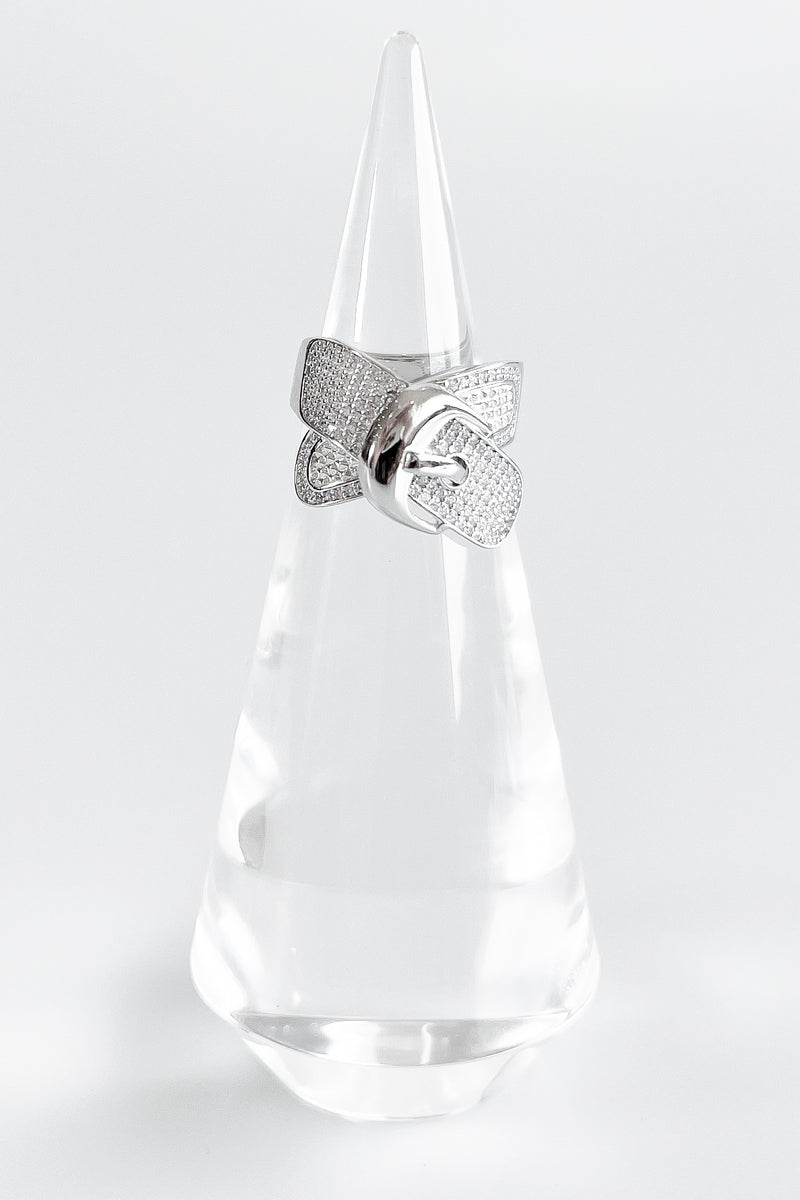 Sterling Silver Micropave Belt Ring-230 Jewelry-NYC-Coastal Bloom Boutique, find the trendiest versions of the popular styles and looks Located in Indialantic, FL