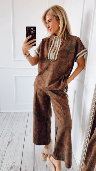 Floral Wide Leg Pants
