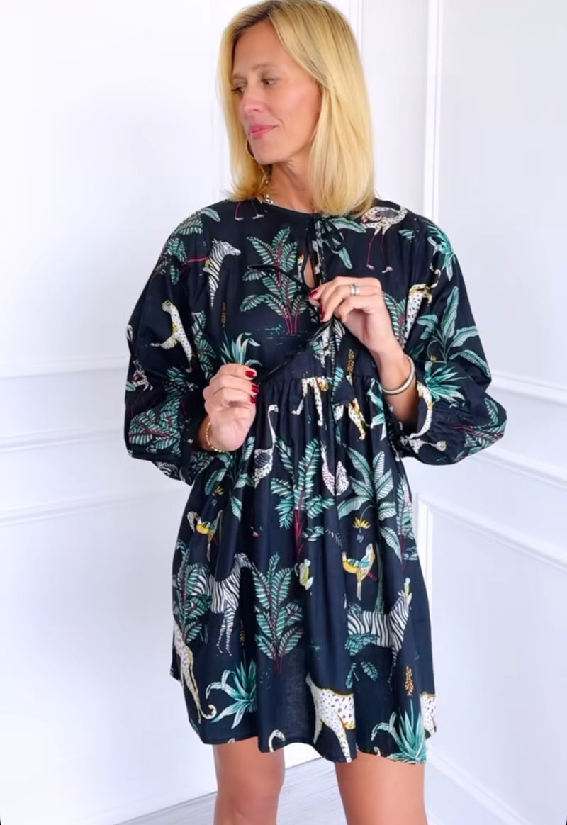 Rainforest Wanderer Midi Dress-200 Dresses/Jumpsuits/Rompers-bhavnas boutique-Coastal Bloom Boutique, find the trendiest versions of the popular styles and looks Located in Indialantic, FL