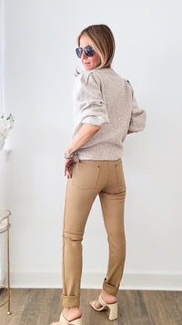 Pre Order Ultra Stretch Lux Skinny Pant - Light Camel-170 Bottoms-Tempo-Coastal Bloom Boutique, find the trendiest versions of the popular styles and looks Located in Indialantic, FL