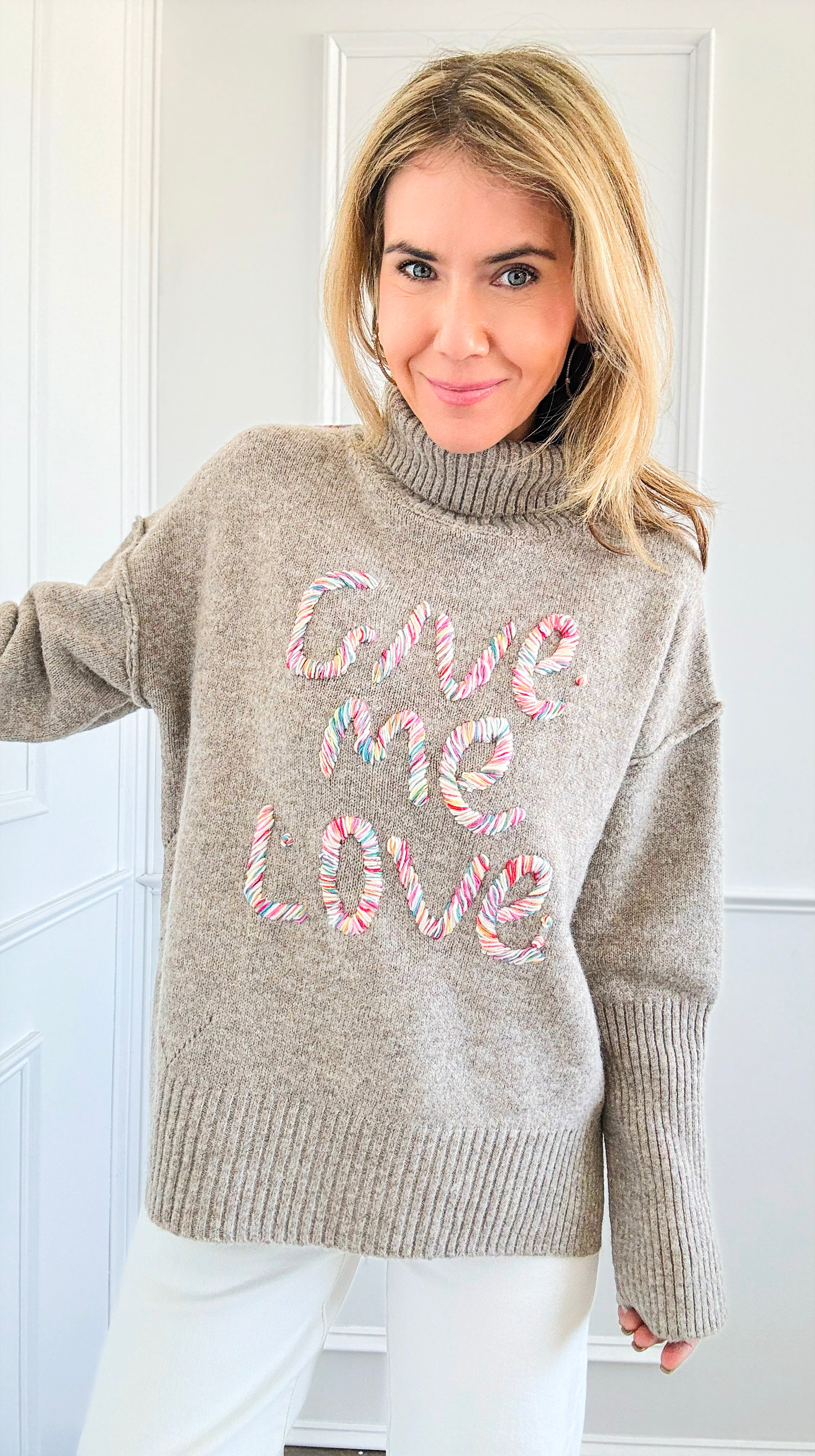 Give me Love Ribbed Sweater-140 Sweaters-listicle-Coastal Bloom Boutique, find the trendiest versions of the popular styles and looks Located in Indialantic, FL