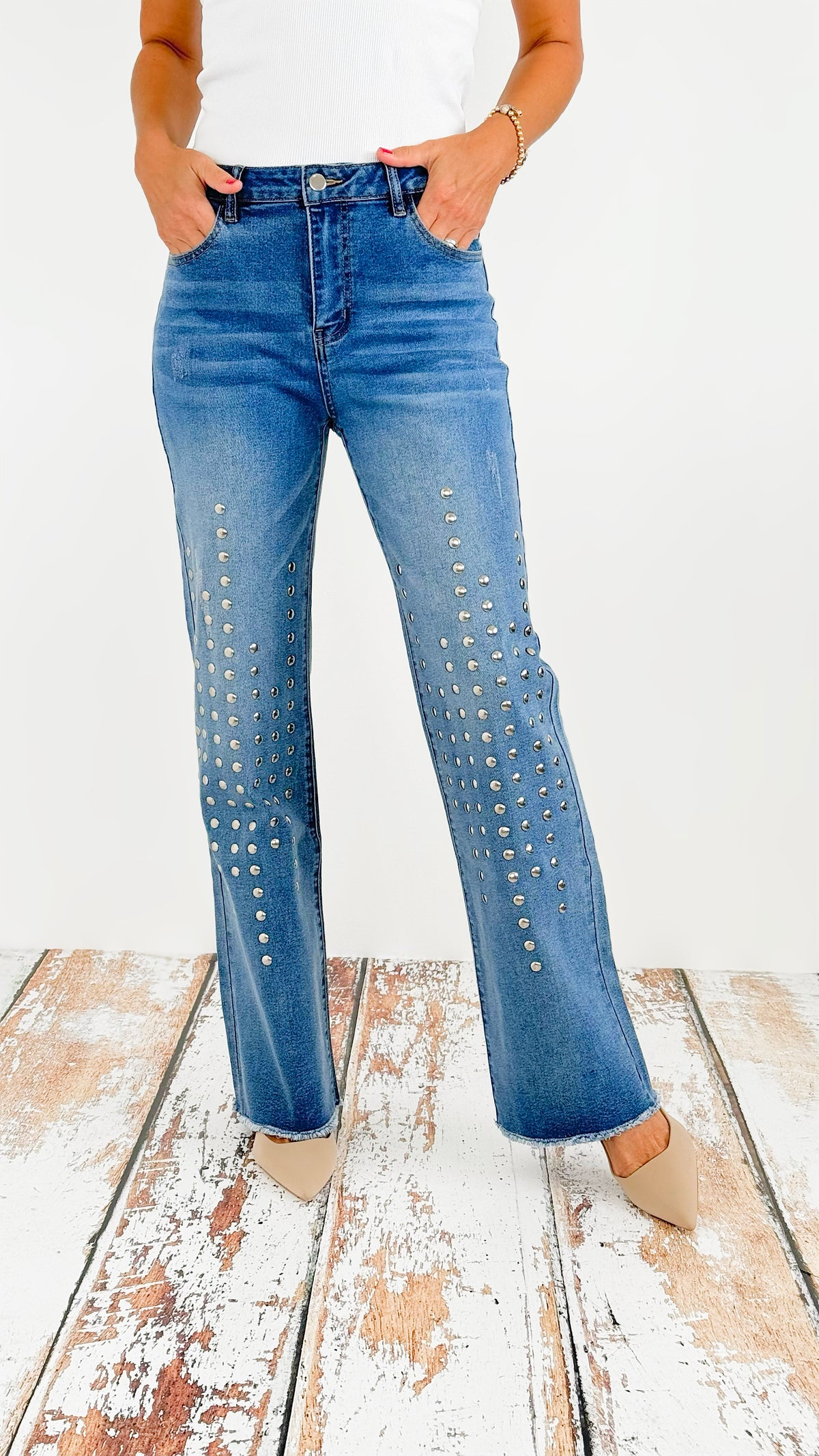 Astral Accent Denim Pants-190 Denim-JJ'S FAIRYLAND-Coastal Bloom Boutique, find the trendiest versions of the popular styles and looks Located in Indialantic, FL