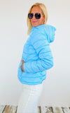 Reversible Printed Puffer Hoodie Jacket - Sky Blue-160 Jackets-Blue Age-Coastal Bloom Boutique, find the trendiest versions of the popular styles and looks Located in Indialantic, FL