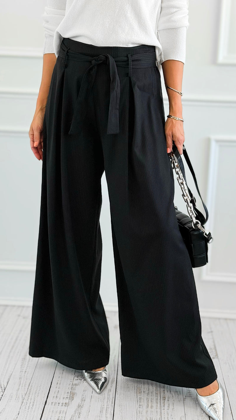 Elegance Pinstripe Italian Pant-100 Pants-AZUL MONACO-Coastal Bloom Boutique, find the trendiest versions of the popular styles and looks Located in Indialantic, FL