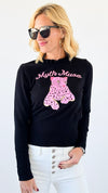 Pink Panther Graphic Sweater-140 Sweaters-Dazzling-Coastal Bloom Boutique, find the trendiest versions of the popular styles and looks Located in Indialantic, FL