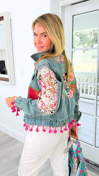 Wild at Heart Italian Denim Jacket