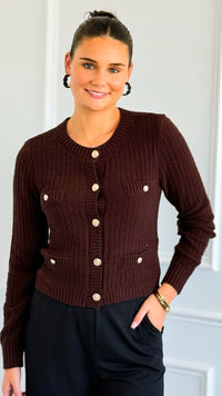 The Regent Cropped Cardigan Sweater-150 Cardigan Layers-Blu Pepper-Coastal Bloom Boutique, find the trendiest versions of the popular styles and looks Located in Indialantic, FL