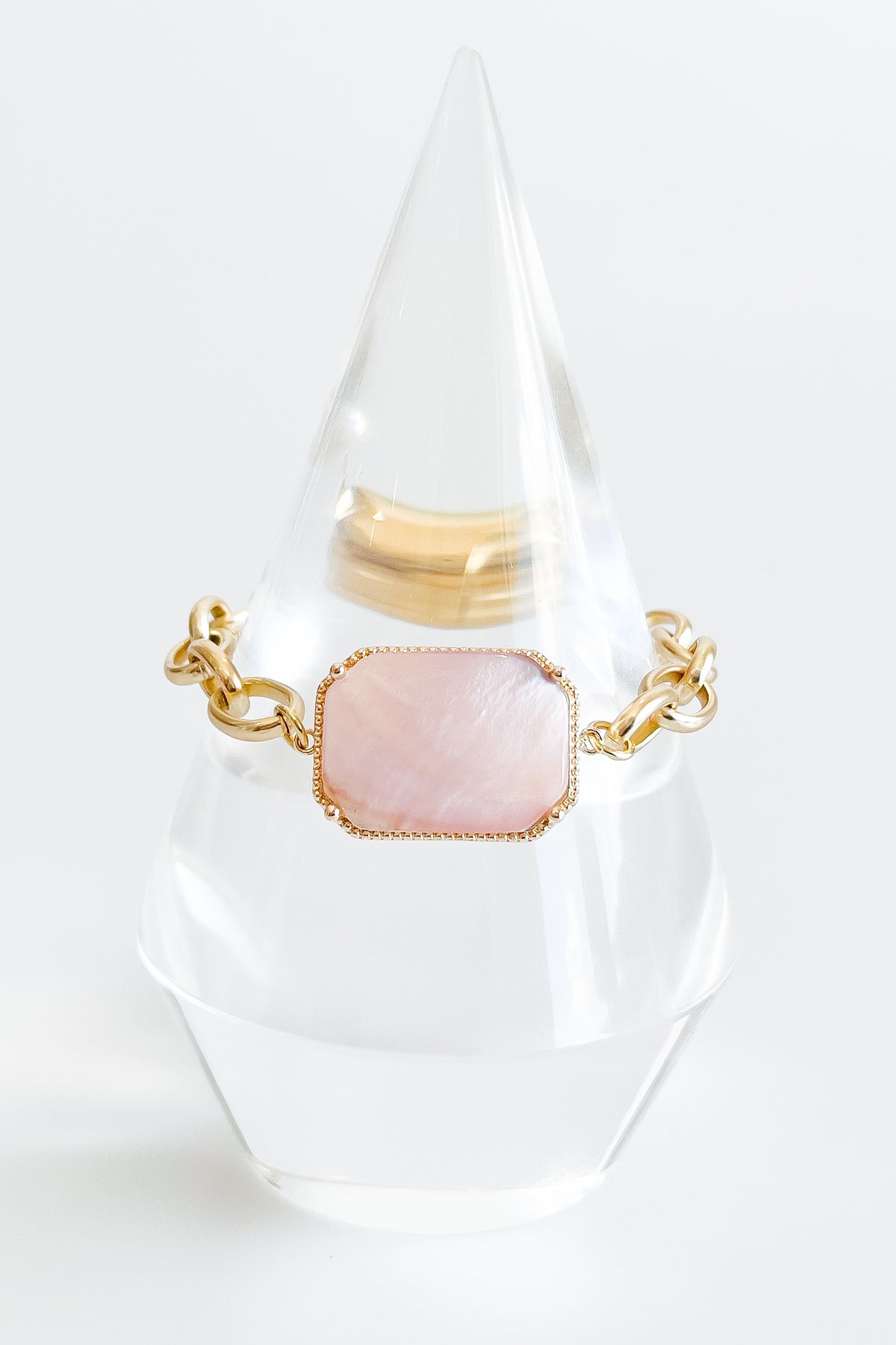 Chunky Crystal Hexagon Magnetic Bracelet - Pink-230 Jewelry-AF Designs-Coastal Bloom Boutique, find the trendiest versions of the popular styles and looks Located in Indialantic, FL