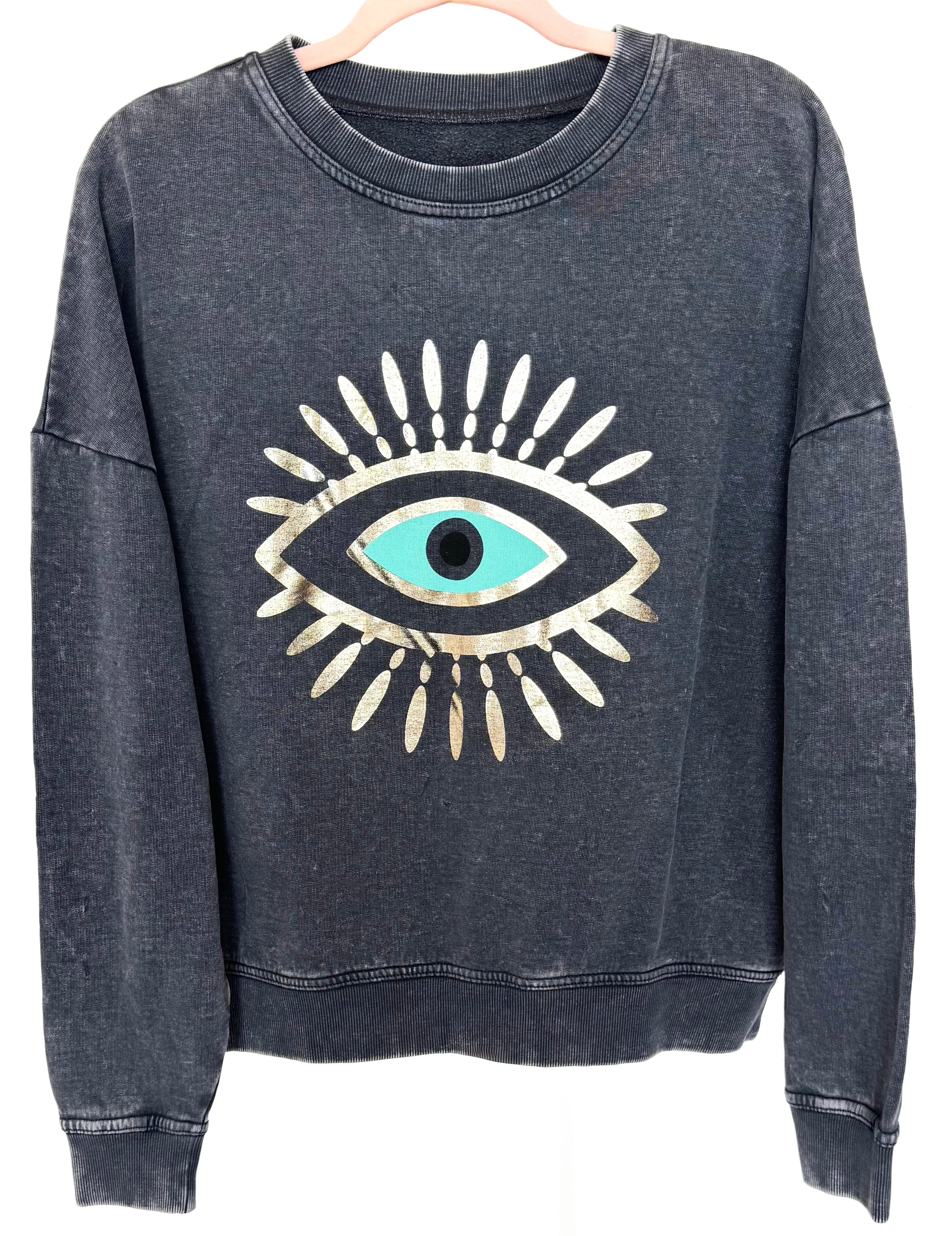 Watchful Spirit Italian Sweatshirt-110 Long Sleeve Tops-FIRSTAGE-Coastal Bloom Boutique, find the trendiest versions of the popular styles and looks Located in Indialantic, FL