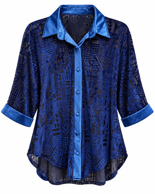 Velvet Geo Blouse