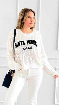 Santa Monica Cable Knit Sweater-140 Sweaters-Charlotte Avery-Coastal Bloom Boutique, find the trendiest versions of the popular styles and looks Located in Indialantic, FL