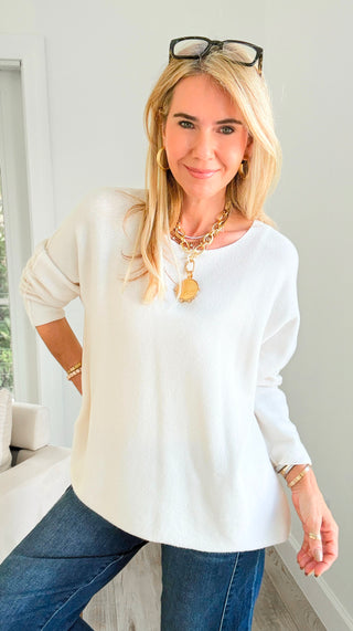 Milano Italian Knit Sweater- Off White
