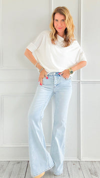 Skyline Flare Denim Jeans-190 Denim-Mica Denim-Coastal Bloom Boutique, find the trendiest versions of the popular styles and looks Located in Indialantic, FL