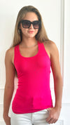 Ribbed Seamless Racerback Top - Fuchsia-130 Long sleeve top-Love Poem-Coastal Bloom Boutique, find the trendiest versions of the popular styles and looks Located in Indialantic, FL