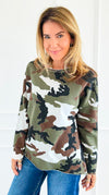 Off-Duty Edge Camo Top-130 Long Sleeve Tops-V6-Coastal Bloom Boutique, find the trendiest versions of the popular styles and looks Located in Indialantic, FL