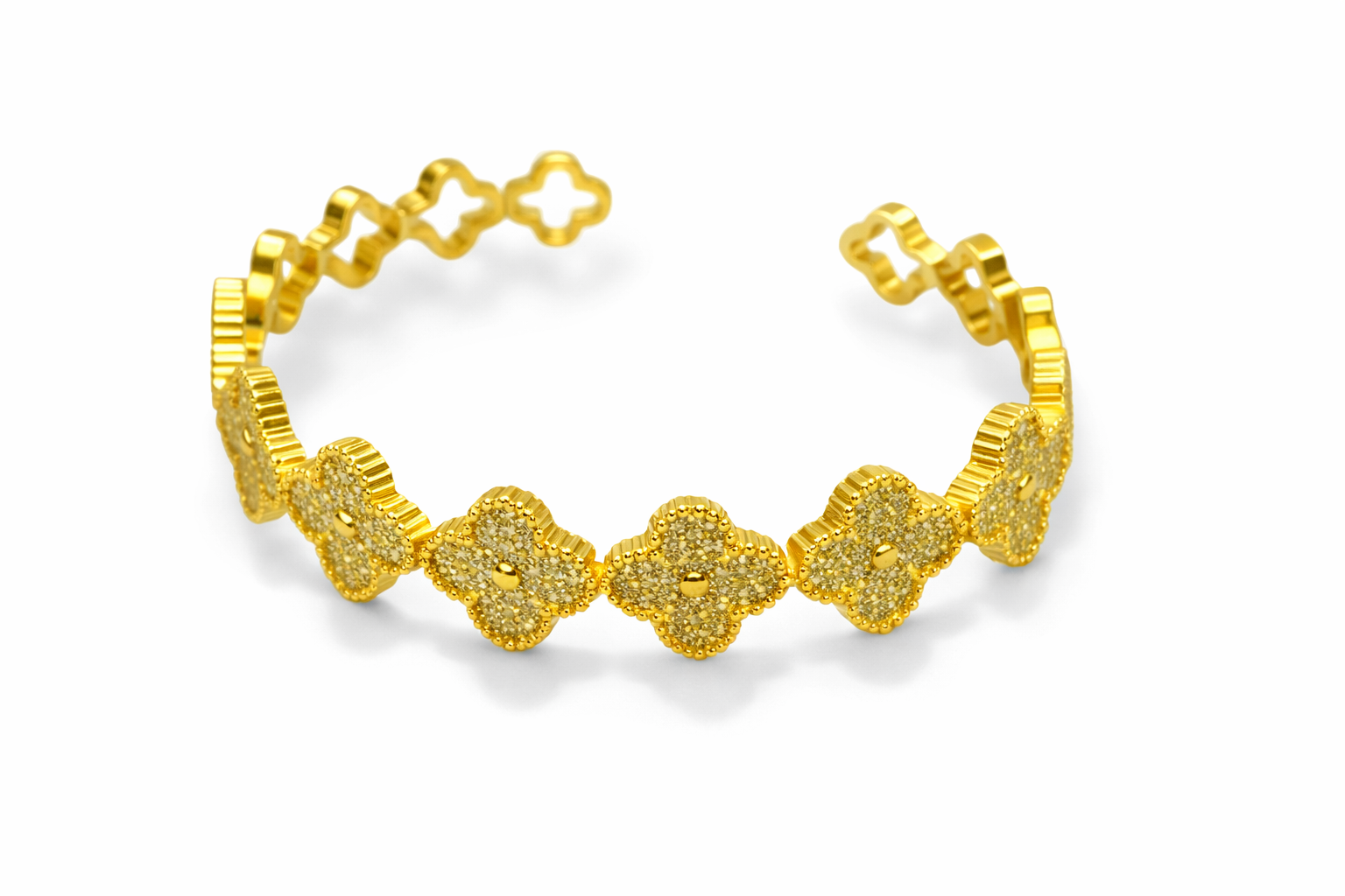 Golden Petal Path Bracelet