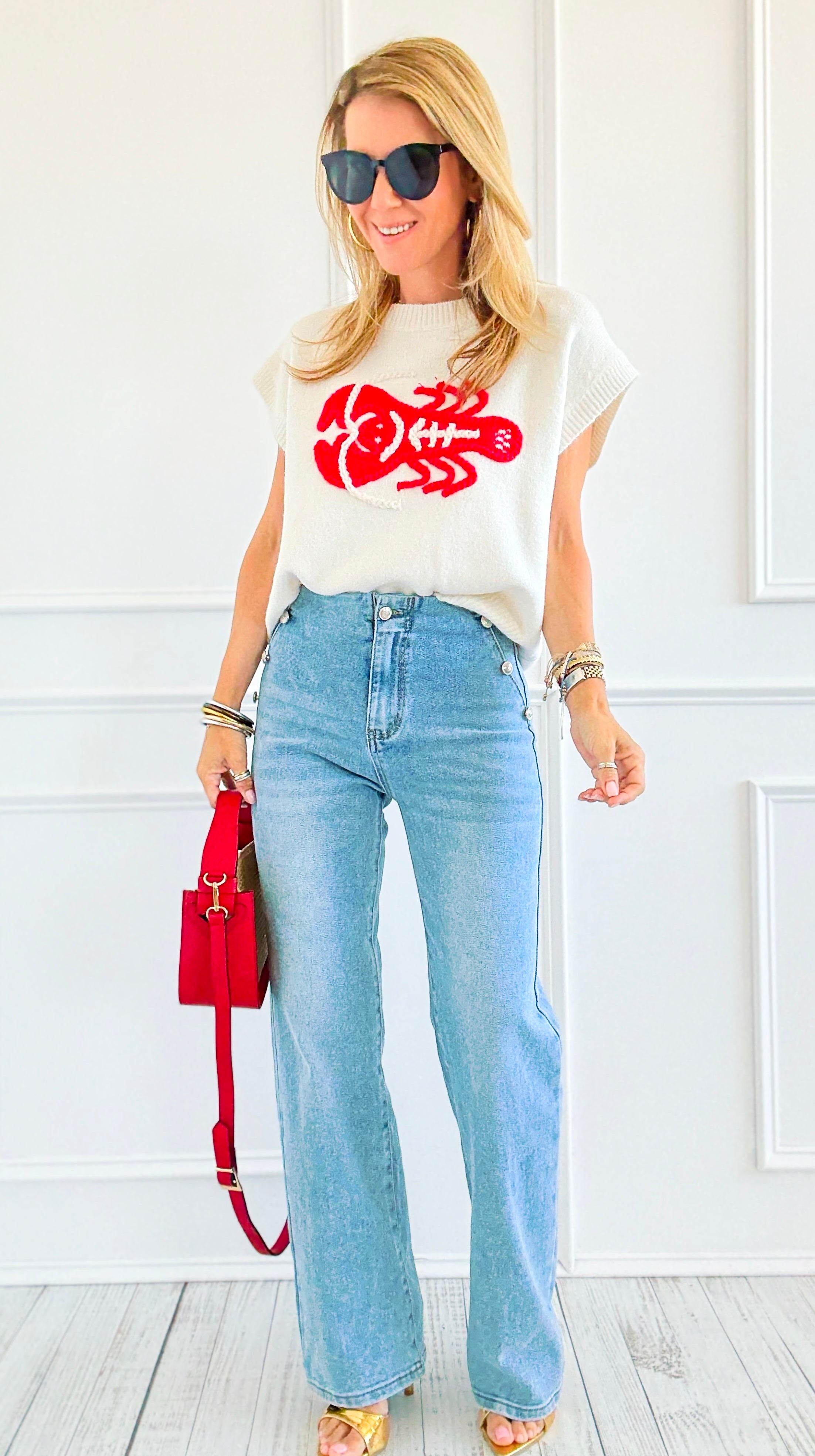 Sailor Vibes Italian Denim Pant-190 Denim-SASU UNICORN-Coastal Bloom Boutique, find the trendiest versions of the popular styles and looks Located in Indialantic, FL
